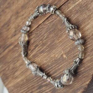 Sterling silver‎ B2018 Austrian crystal edwardian orb bracelet